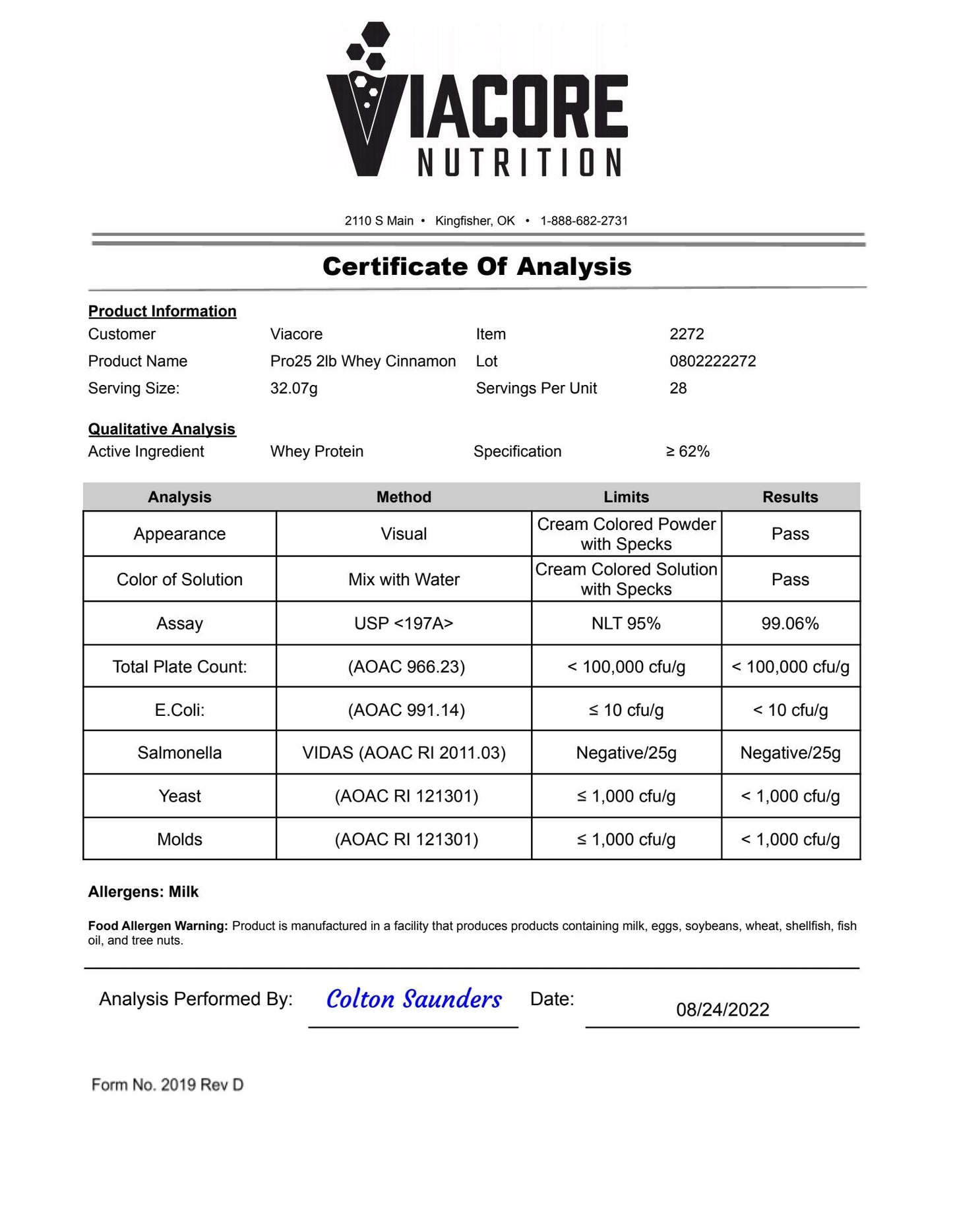 2lb Whey (Cinnamon Swirl)